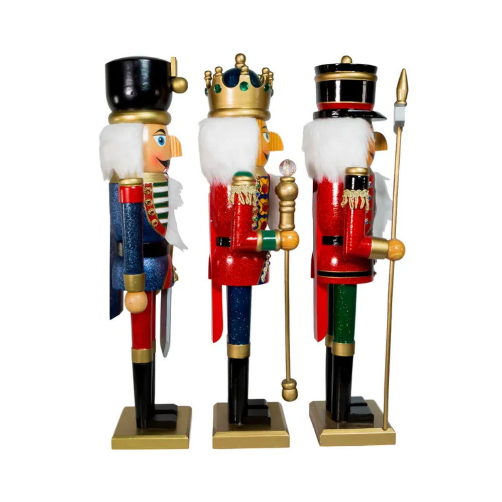 Surtido de cascanueces de 20" de Kurt Adler en forma de rey y soldado