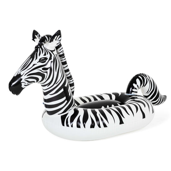 Bestway H2OGO! Lights 'n Stripes Zebra Ride-On Pool Float with LED Lights - Curacao