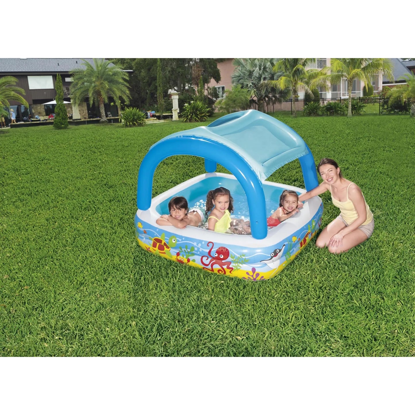 Bestway H2OGO! Inflatable Canopy Play Pool - Curacao