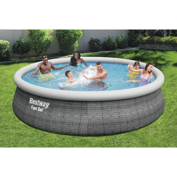 Bestway Fast Set 15' x 42' Round Inflatable Pool Set - Curacao