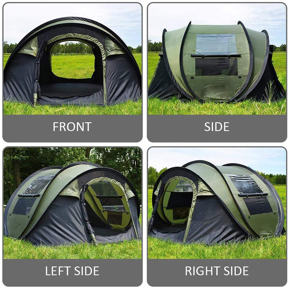 The Outdoor Institute 5-8 Person Instant Outdoor Tent - Green - Curacao