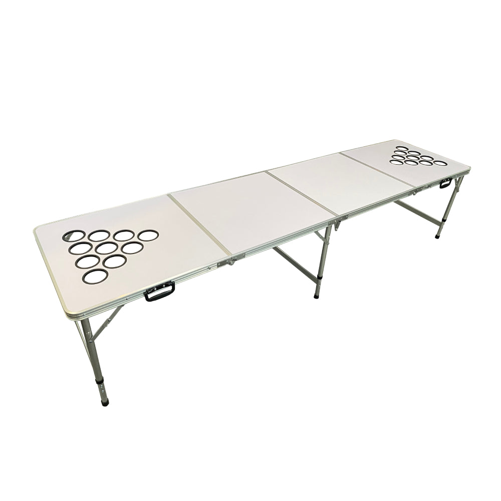 The Outdoor Institute 8 ft. Portable Beer Bong Table - White