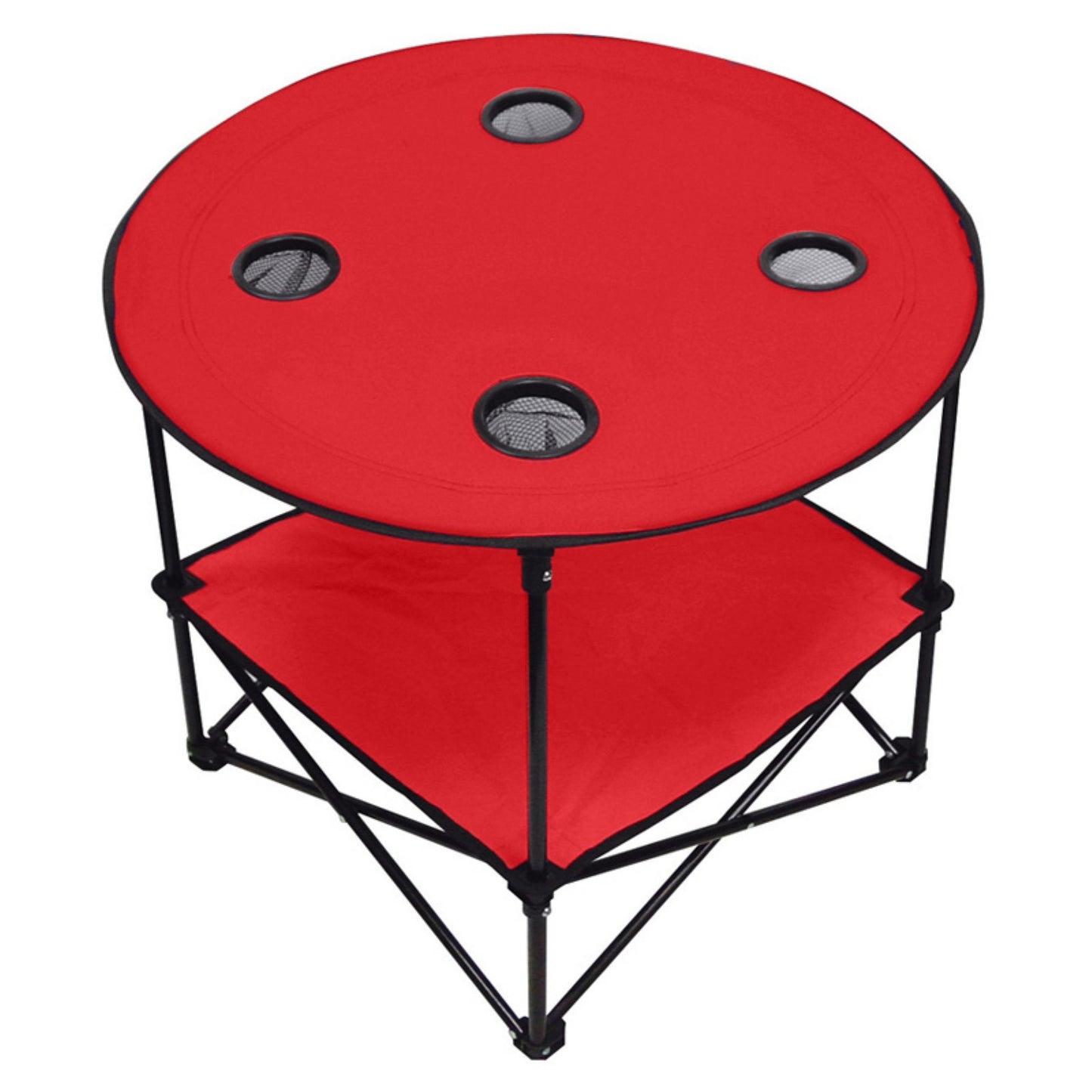 2- Tier Red Folding Table by Preferred Nation - Curacao