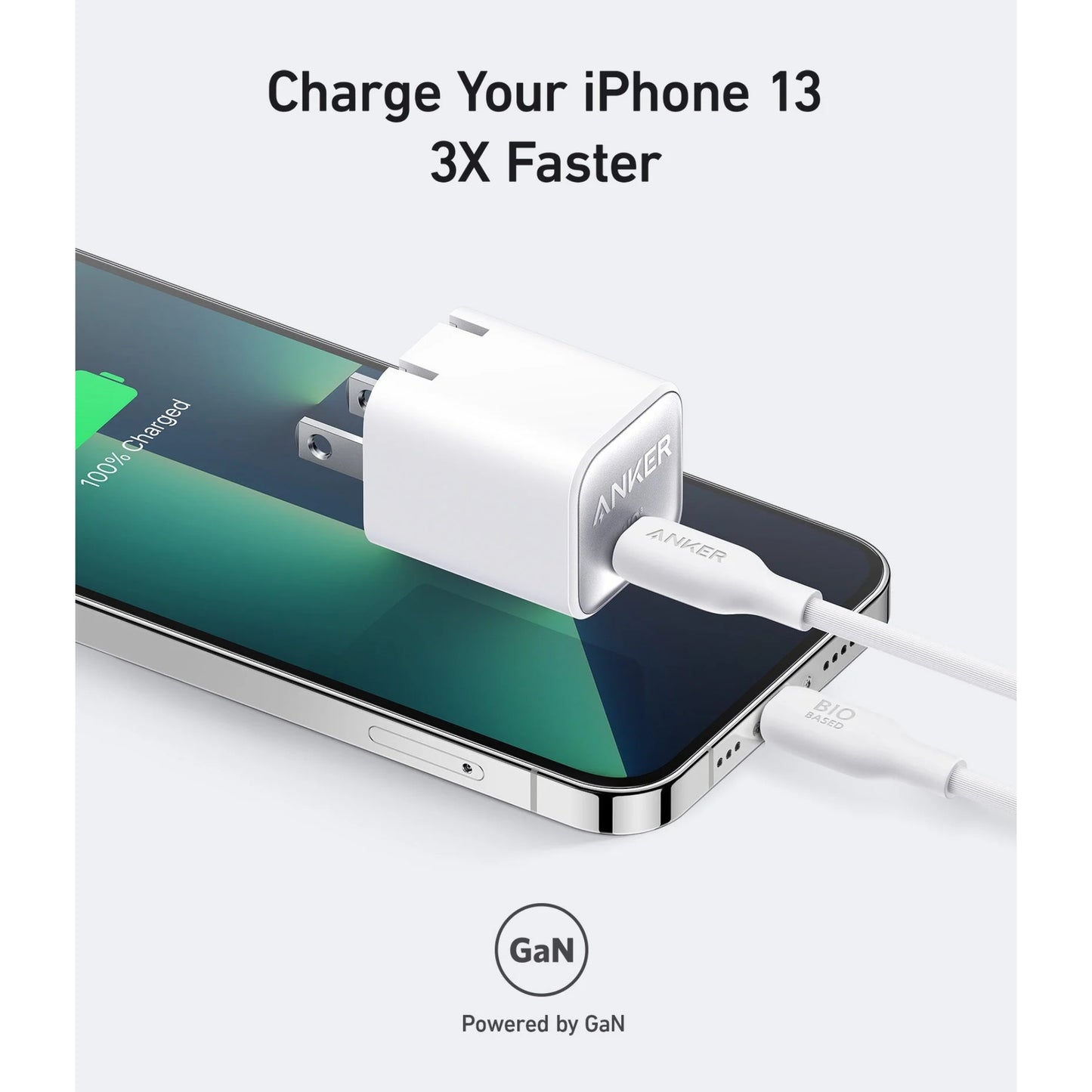 Anker 511 Nano III GaN 30W USB-C Wall Charger - White