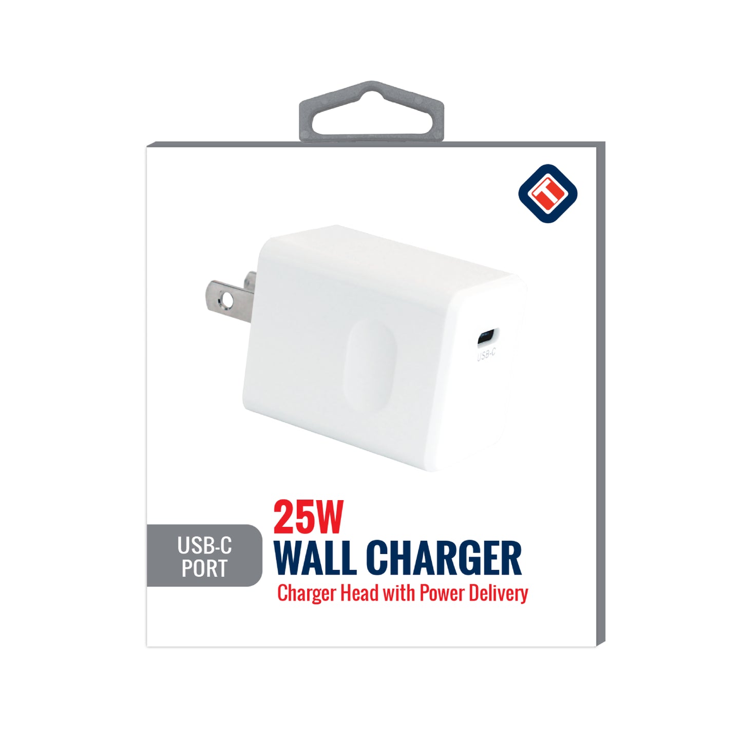 Tekya 25W Power Delivery USB-C Wall Charger Head - White