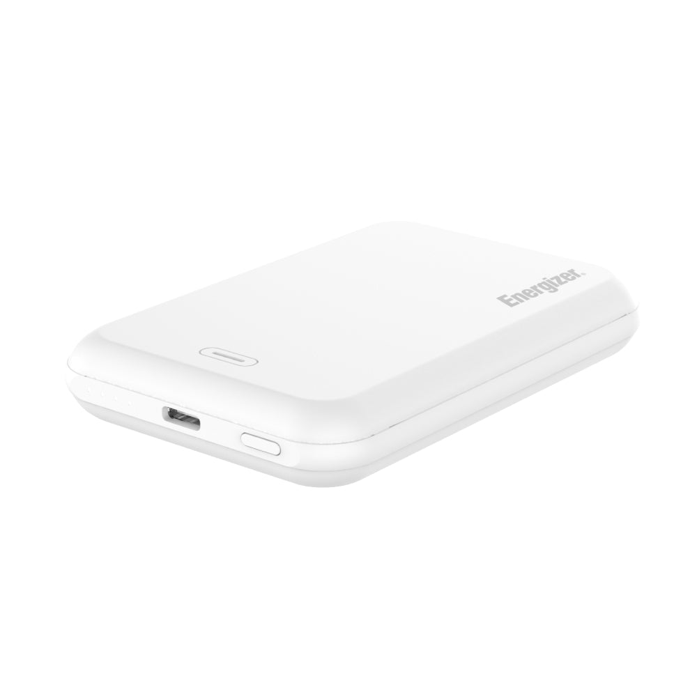 Energizer QM5000 5000mAh Magnetic Wireless Power Bank - White