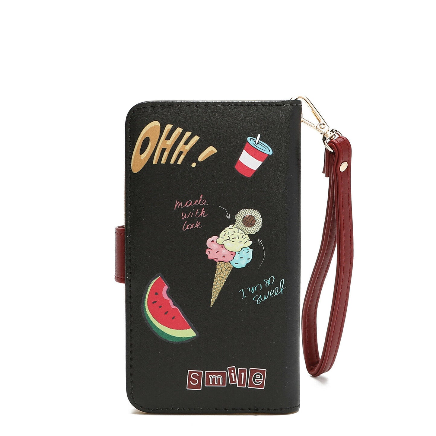 Nicole Lee Capture Your Smile Phone Case with Mirror and Credit Card Slots - Multicolor - Curacao