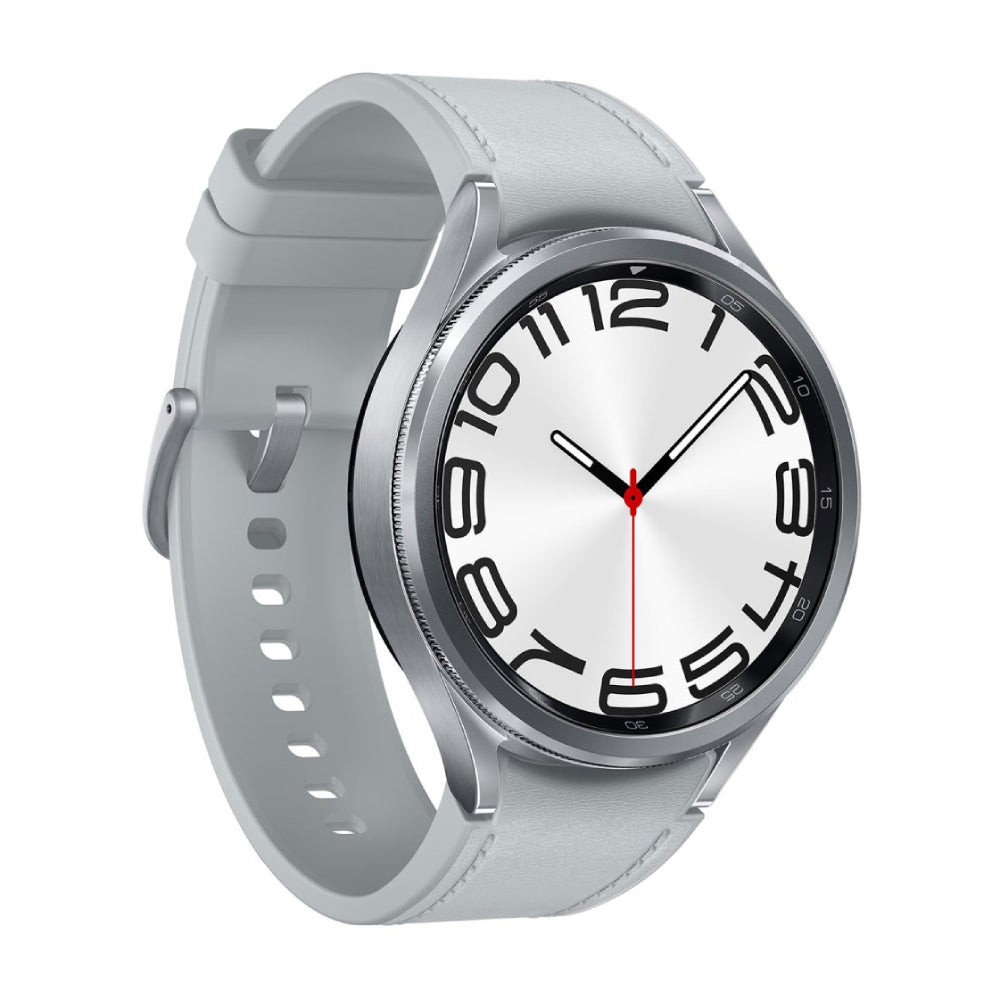 Reloj inteligente Samsung Galaxy Watch6 unisex con caja de aluminio de 43 mm y correa de cuero negra - LTE