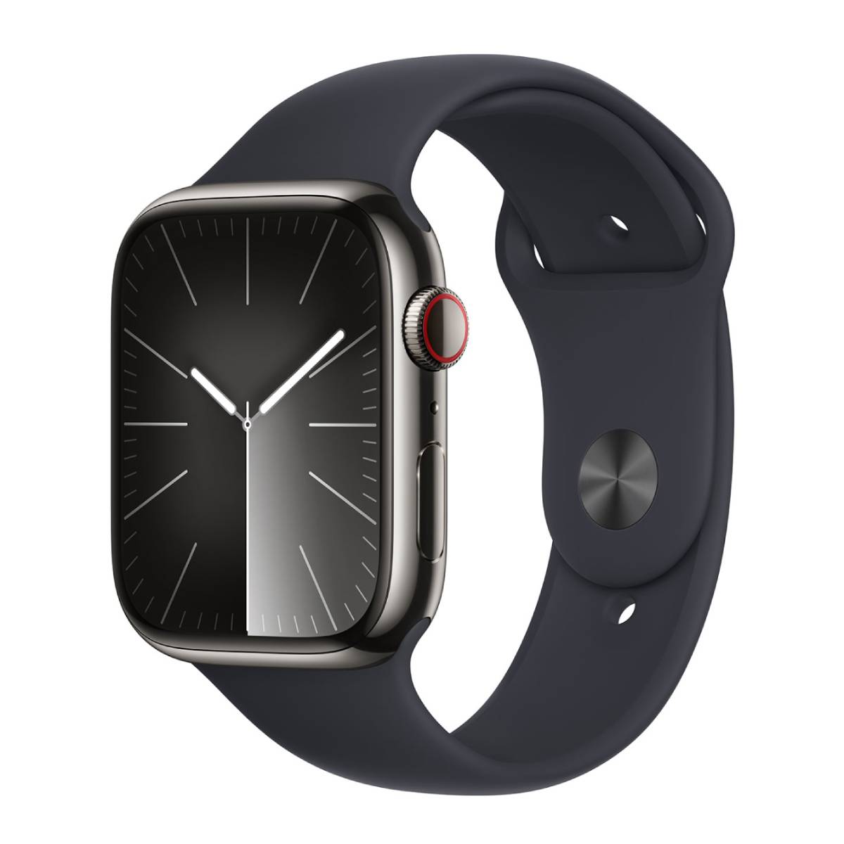 Apple Series 9 Unisex 41mm Stainless Steel Case Smartwatch with Sport Band - GPS + Cellular