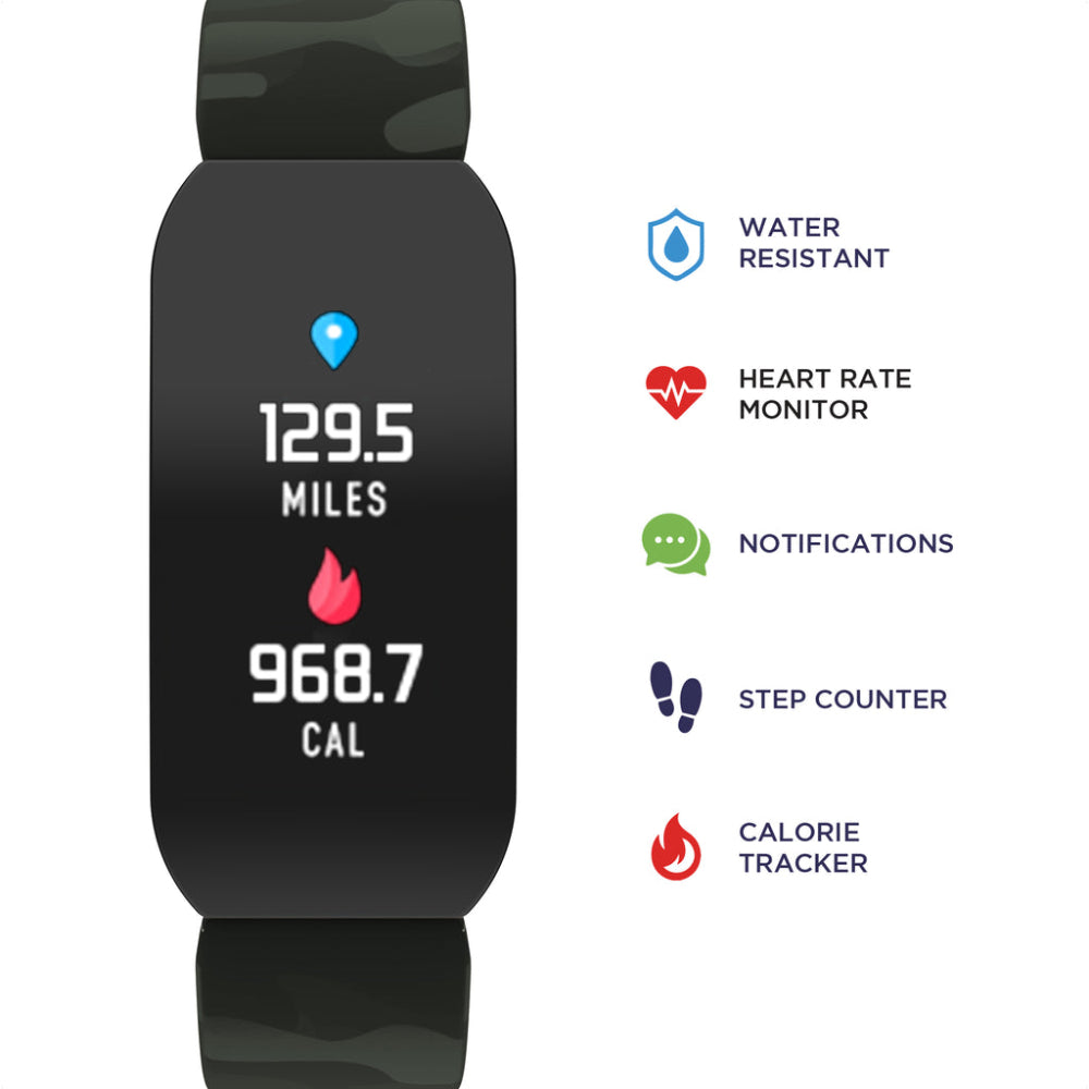 iTouch 42mm Active Fitness Tracker, Green Camo