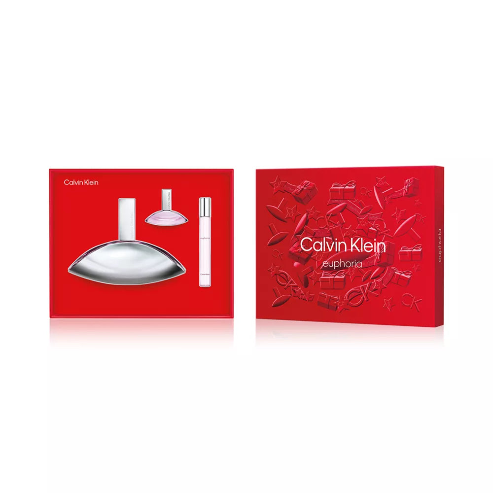 Set de regalo de 3 piezas de eau de parfum en spray Euphoria de Calvin Klein para mujer