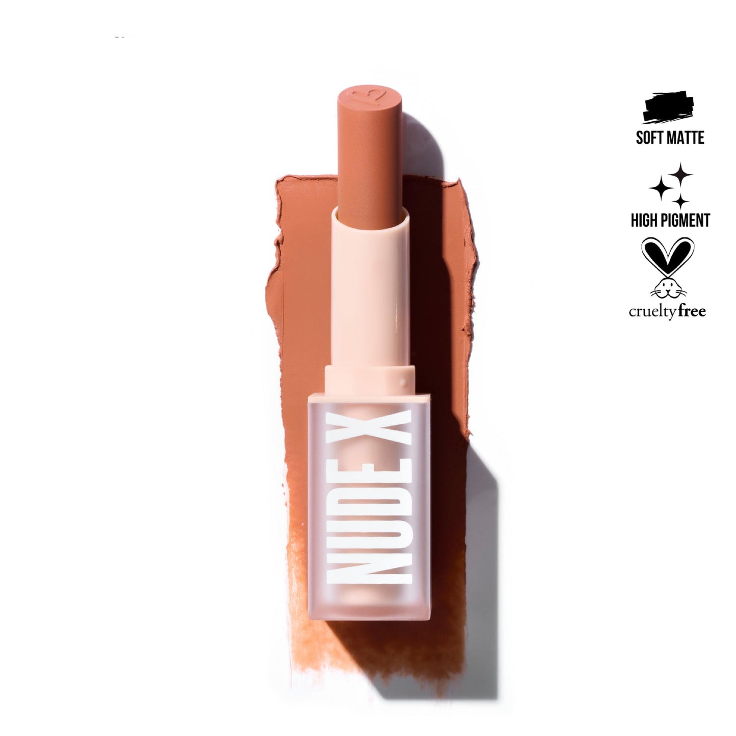 Lápiz labial Nude X de Beauty Creations, 0,13 oz, Casual Lover