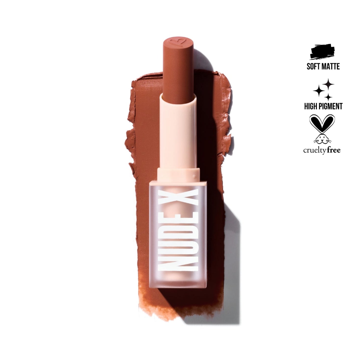 Lápiz labial Nude X de Beauty Creations, 0,13 oz, Casual Lover