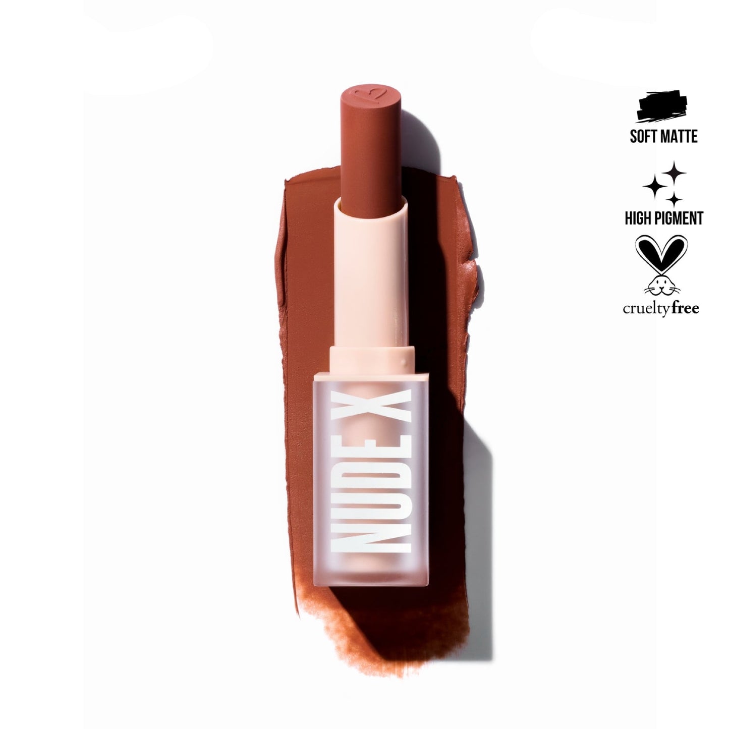 Lápiz labial Nude X de Beauty Creations, 0,13 oz, Casual Lover