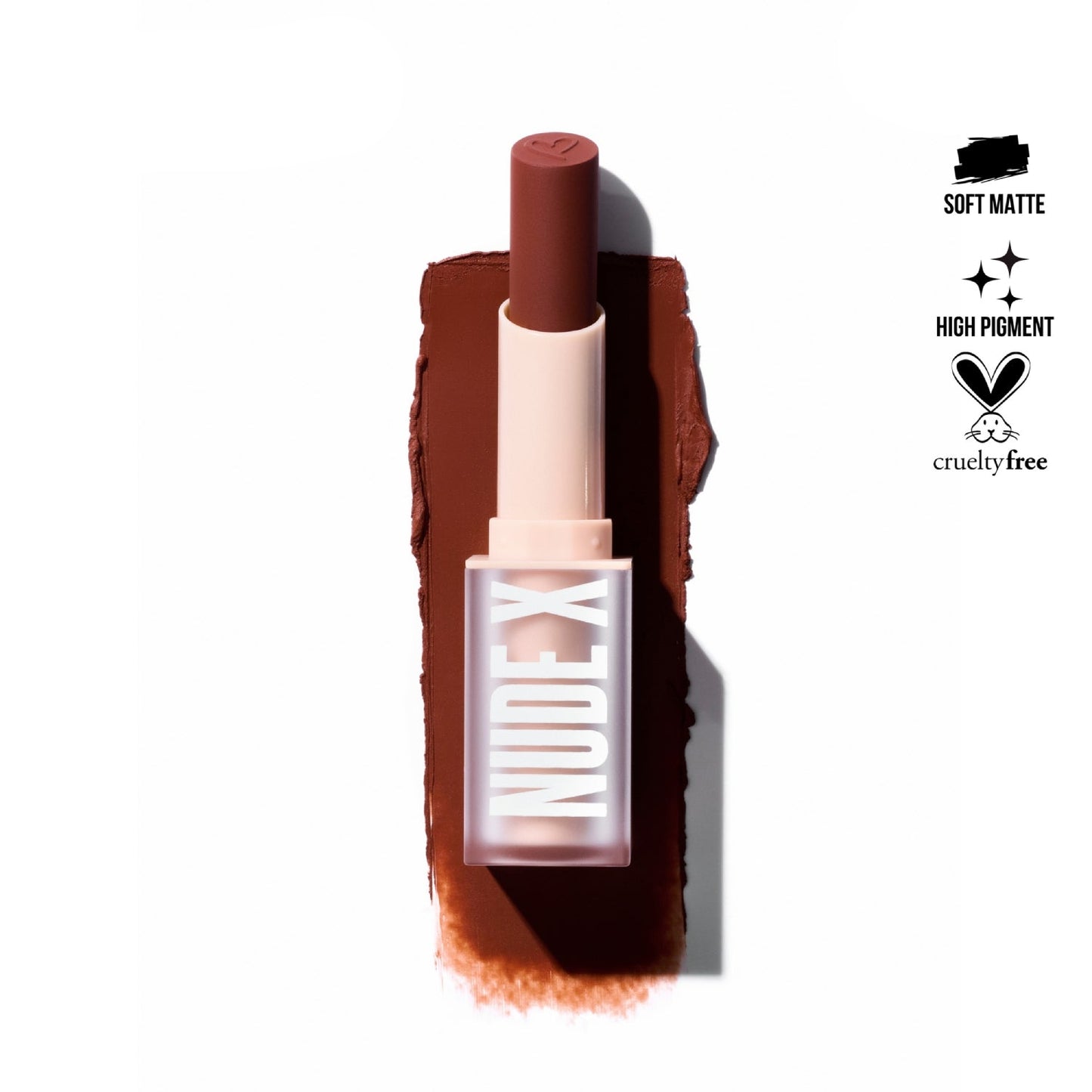 Lápiz labial Nude X de Beauty Creations, 0,13 oz, Casual Lover