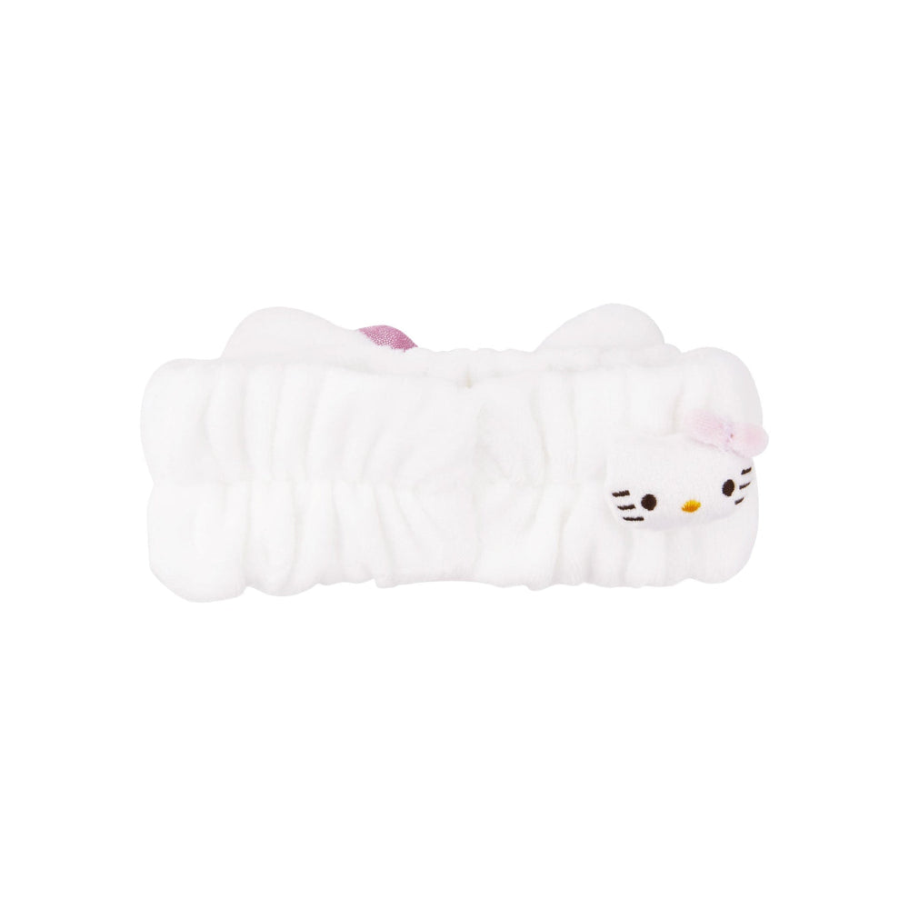 The Creme Shop Hello Kitty Y2K Bling Bling Plush Spa Headband - White/Pink
