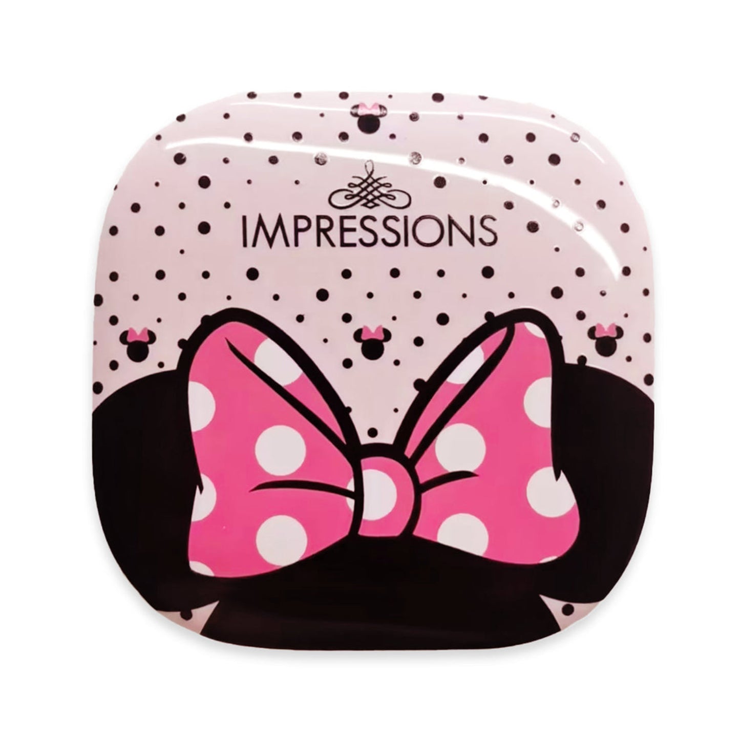 Impressions Minnie Mouse LED Rechargeable Compact Mirror - Black/Pink