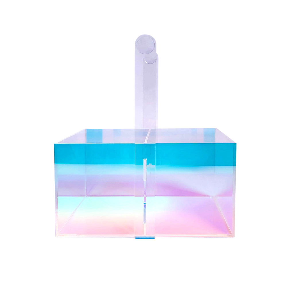 Organizador de acrílico de dos compartimentos Impressions Vanity Prisma Carryall, transparente