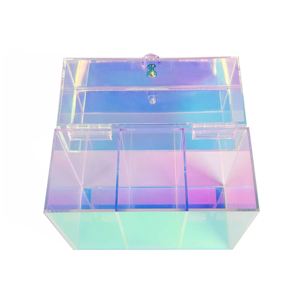 Impressions Vanity Prisma Acrylic Makeup 3-Section Brush Holder - Clear