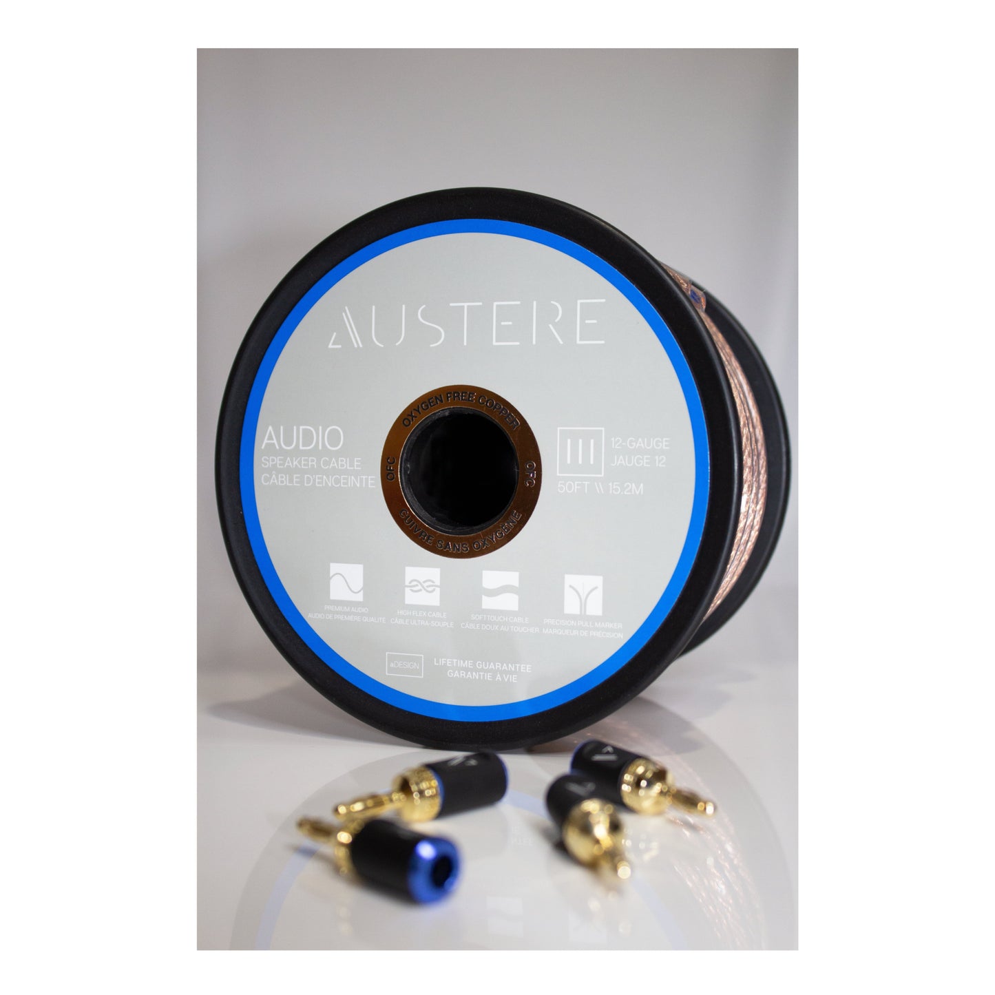 Austere 3-Series 50 ft 12-Gauge Speaker Cable