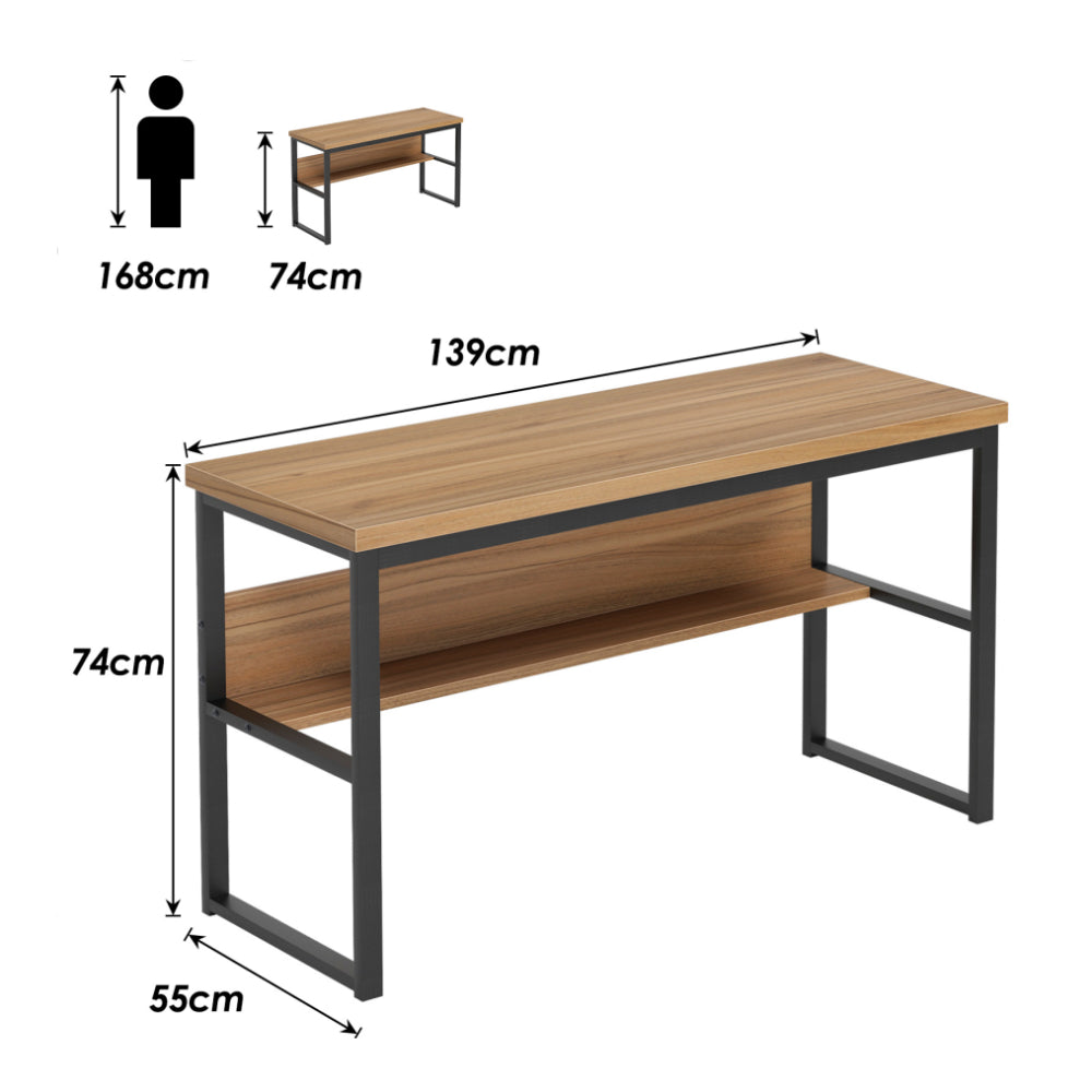 Escritorio Colehame de 55" con estantería de The Outdoor Institute - Roble