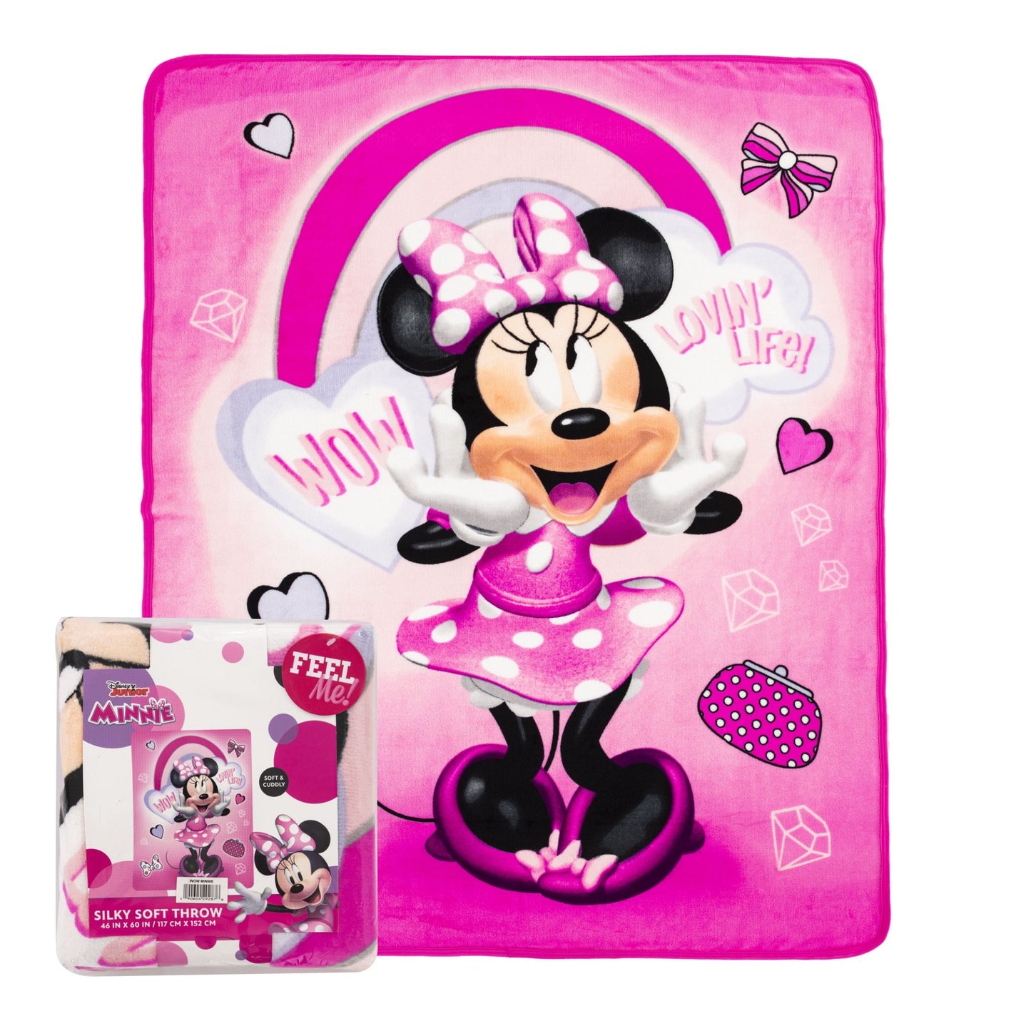Disney Minnie Mouse Wow Minnie Silk Touch Throw