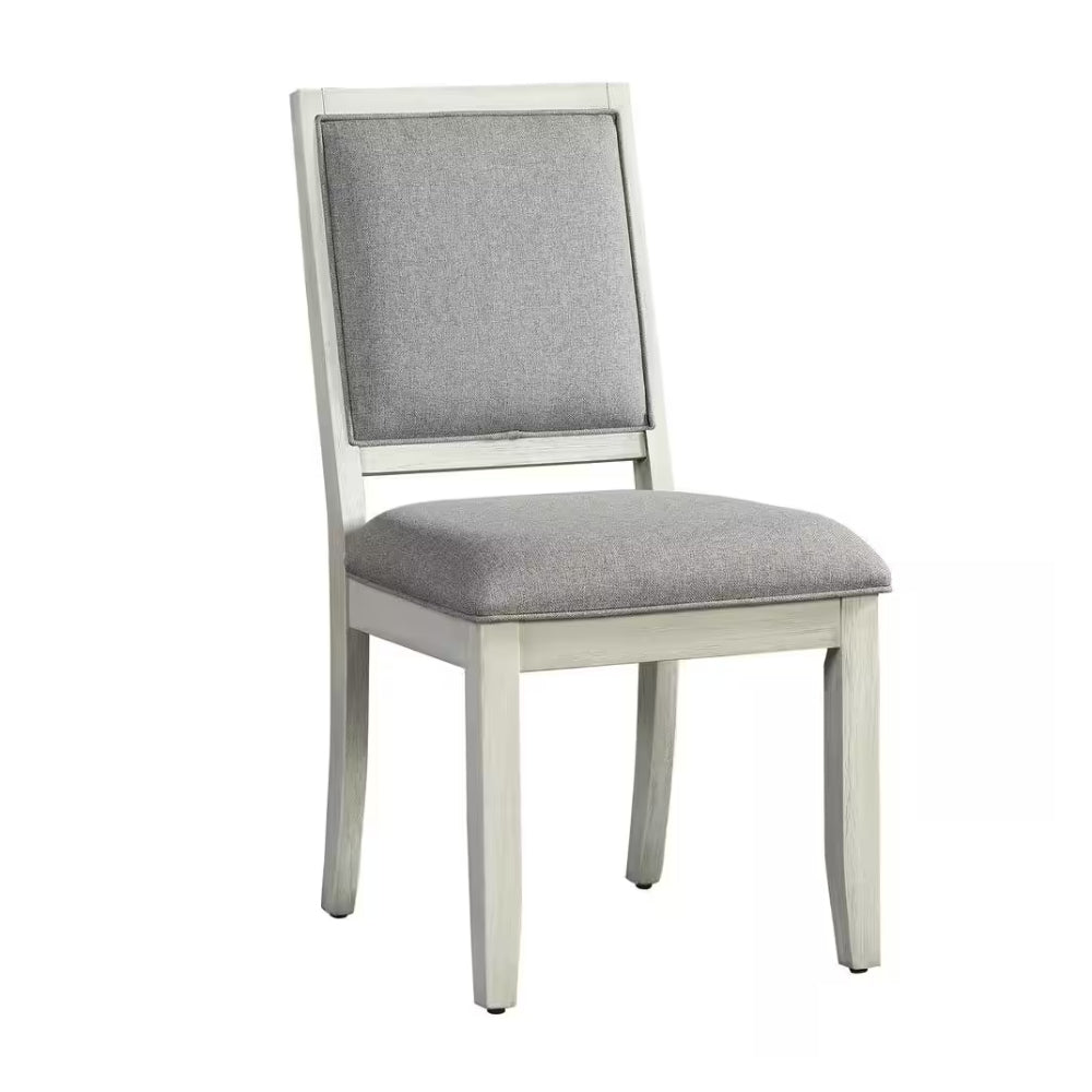Canova 38" Side Chair (1-Piece) by Steve Silver Company - White/Gray