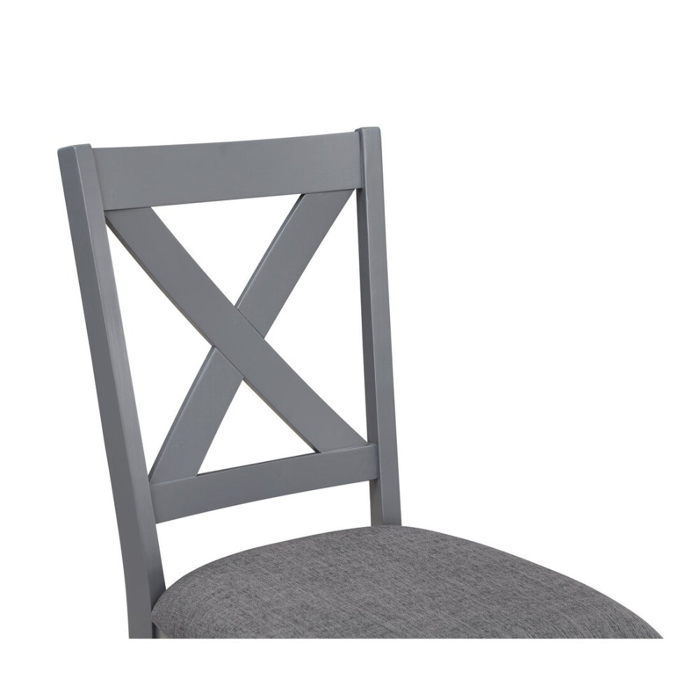 Silla de comedor La Jolla Shores X Back de 41" de Vilo (juego de 2) - Gris