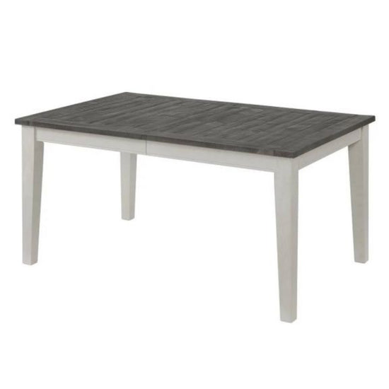 Monterey 78" Rectangle Dining Table with 1 x 18" Extendable Leaf by Martin Svensson Home - White/Gray - Curacao