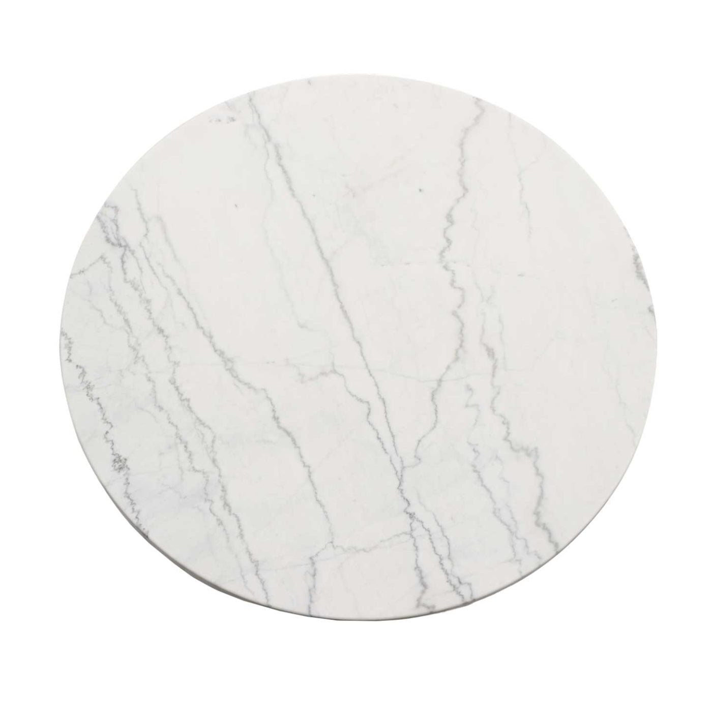 Mesa de comedor Xena de 30" con cubierta de mármol blanco de Steve Silver