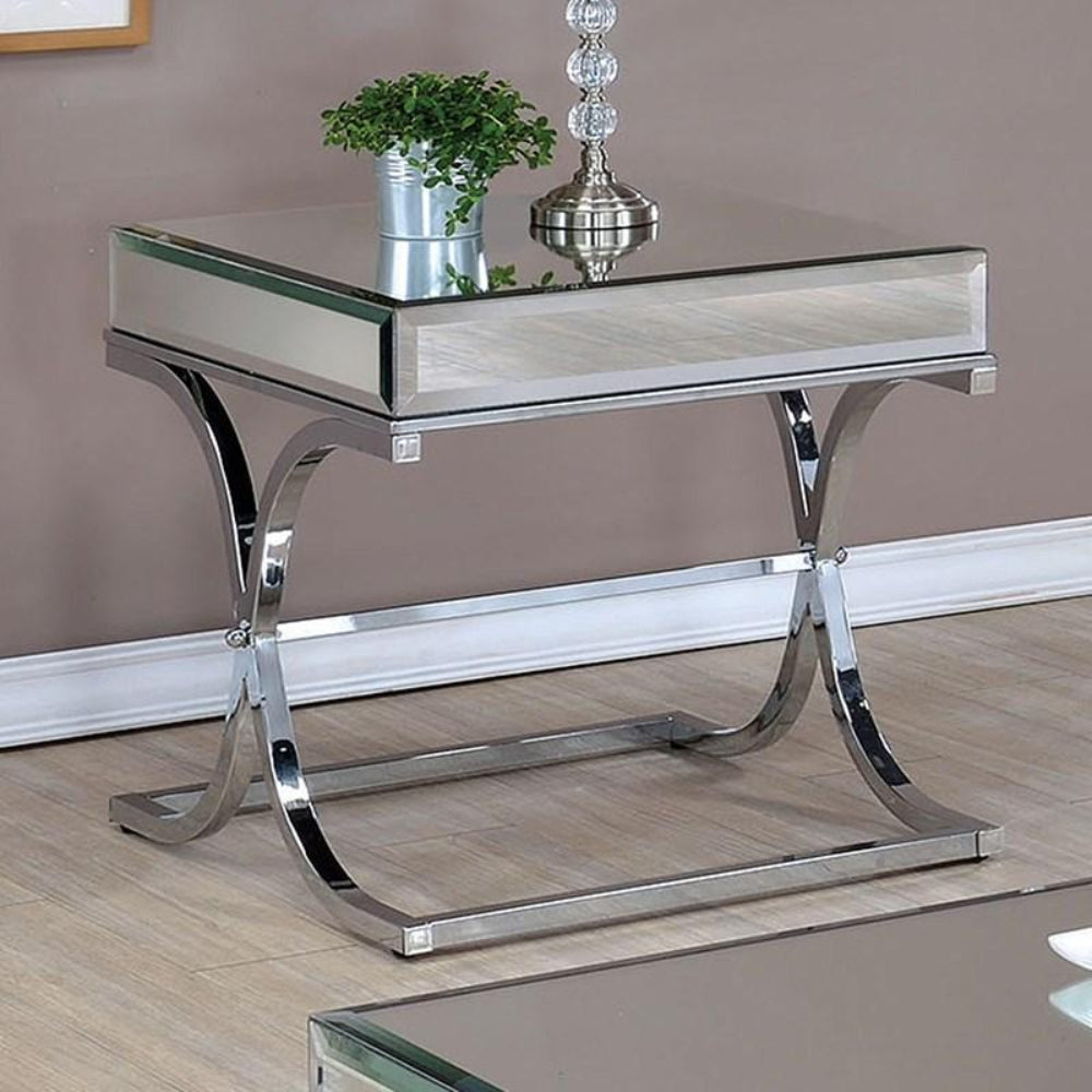 Sundance 23.5" End Table by Furniture of America - Silver