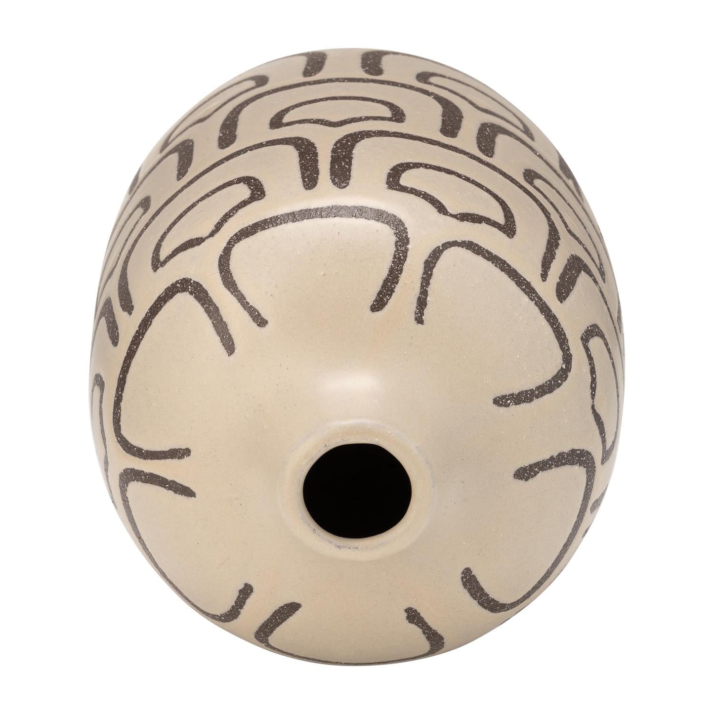 Jarrón de cerámica ecléctico de 10" de Sagebrook Home, color crema irlandés