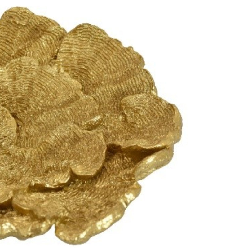 Three Hands 12.25'' Coral Shaped Table Top Decorative Plate - Gold