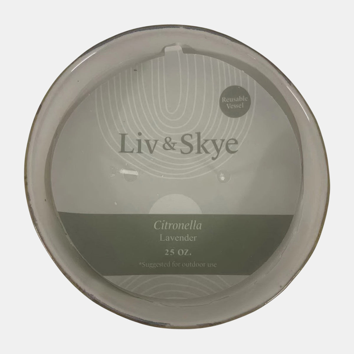 Sagebrook Home 7" Flower Citro Candle - White/Gray