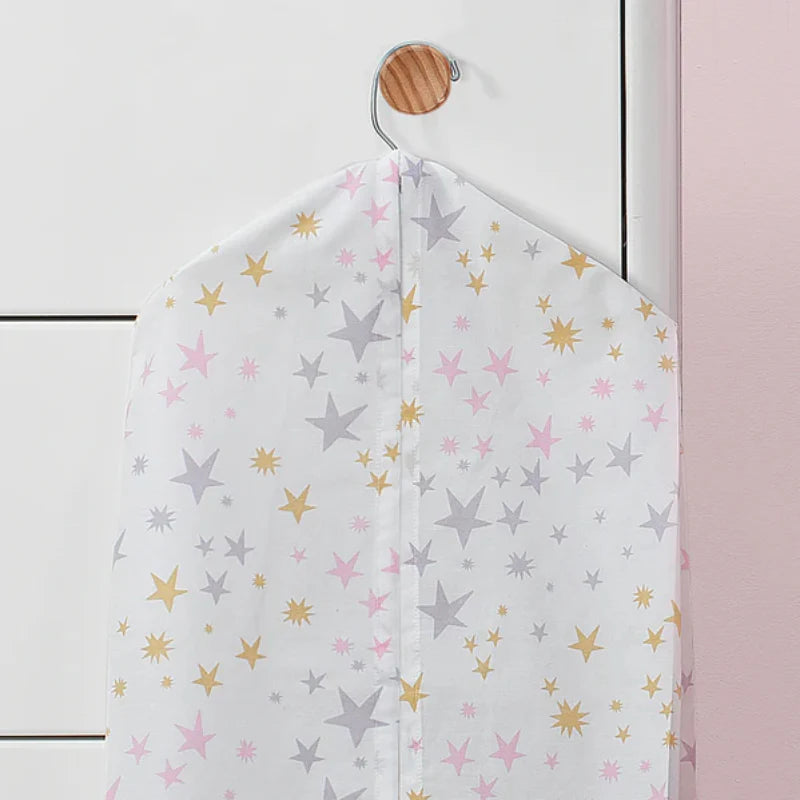 Bundle: Soho Baby Ellison Rustic White 4-in-1 Convertible Crib + Bedtime Originals Rainbow Unicorn and Fox Musical Baby Crib Mobile + Bedding Set + Diaper Stacker