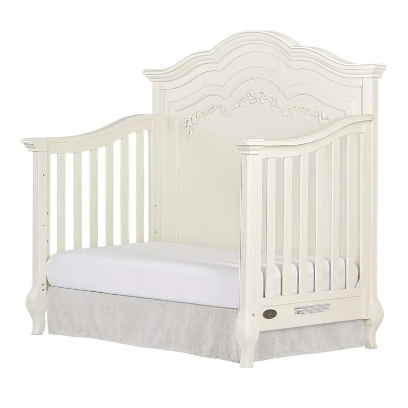 Cuna convertible 5 en 1 de madera con encaje marfil Evolur Aurora