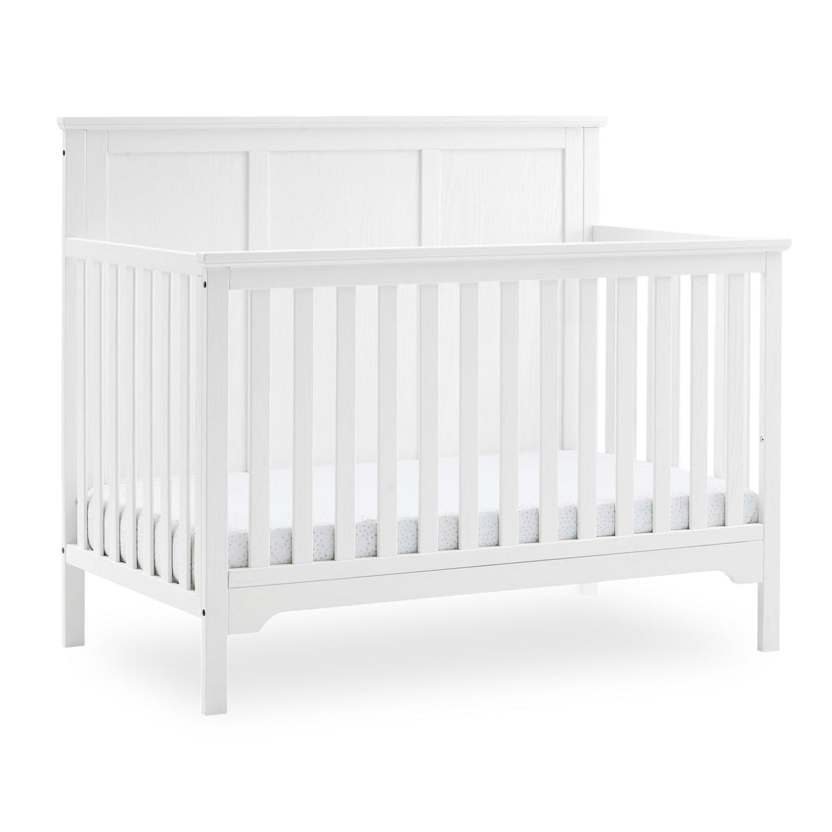 Delta Children Sweet Beginnings Sage Flat Top White 6-in-1 Convertible Wooden Crib