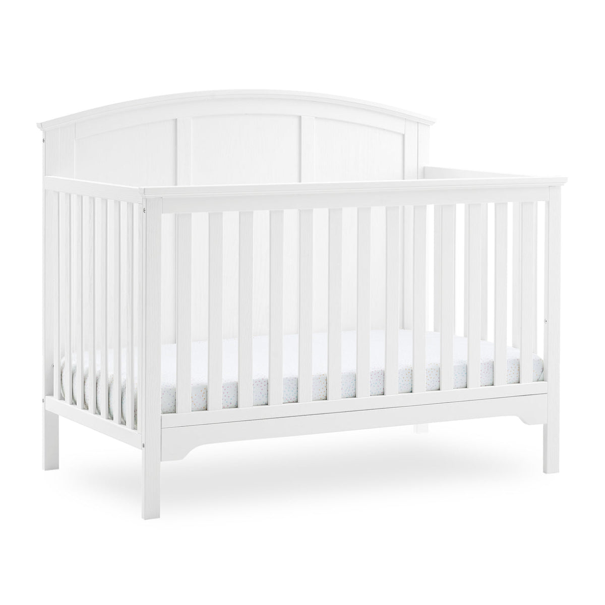 Delta Children Sweet Beginnings Sage Curve Top White 6-in-1 Convertible Wooden Crib