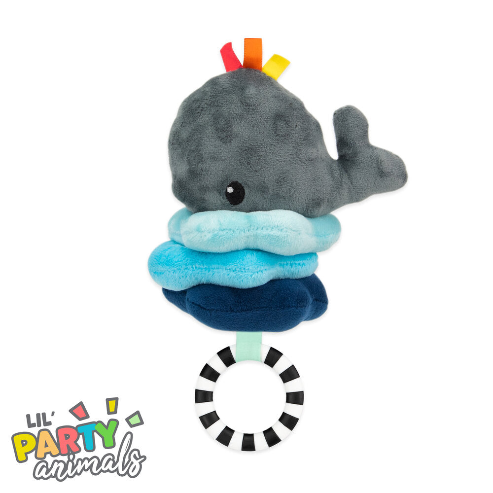 Sassy 12" Wavy Whale Jitter Plush Toy
