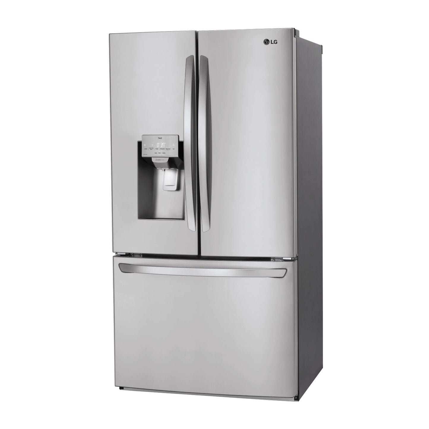 LG LRFS28XBS 28 cu. ft. 3-Door French Door Refrigerator with Ice and Water Dispenser - Silver