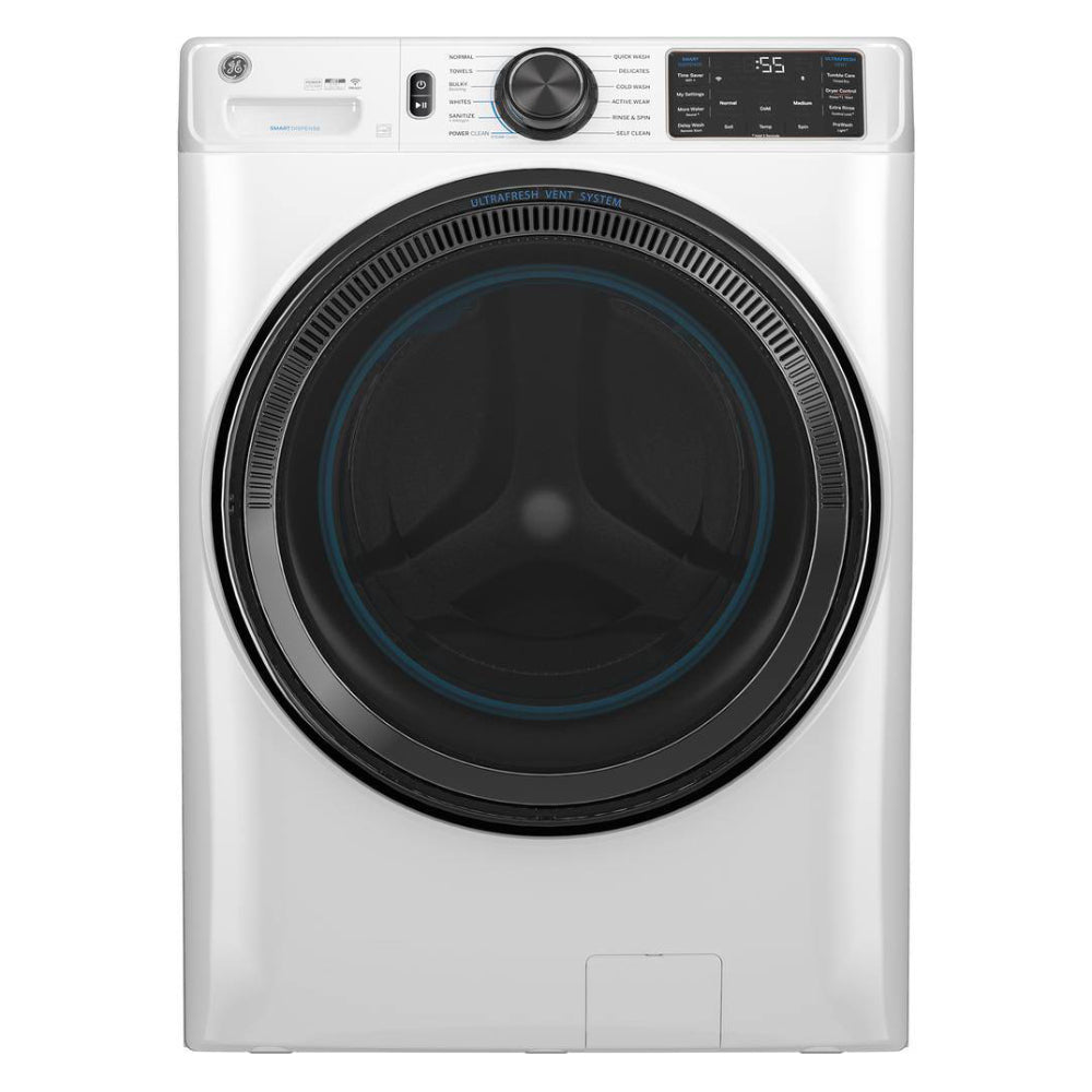 GE GFW655SSVWW 5.0 cu.ft. Smart Front Load Steam Washer with SmartDispense - White