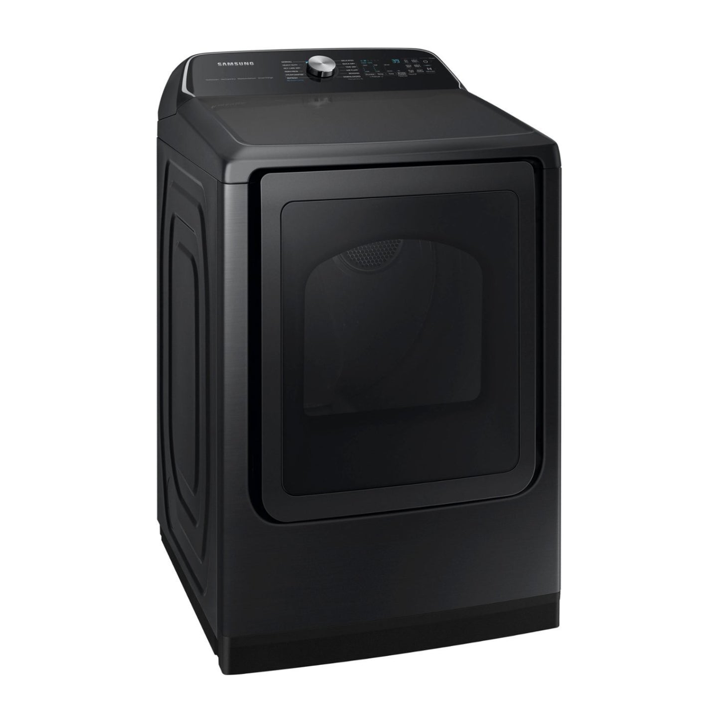 Samsung 7.4 cu. ft. Smart Front Load Electric Dryer with Steam Sanitize+ - Brushed Black.