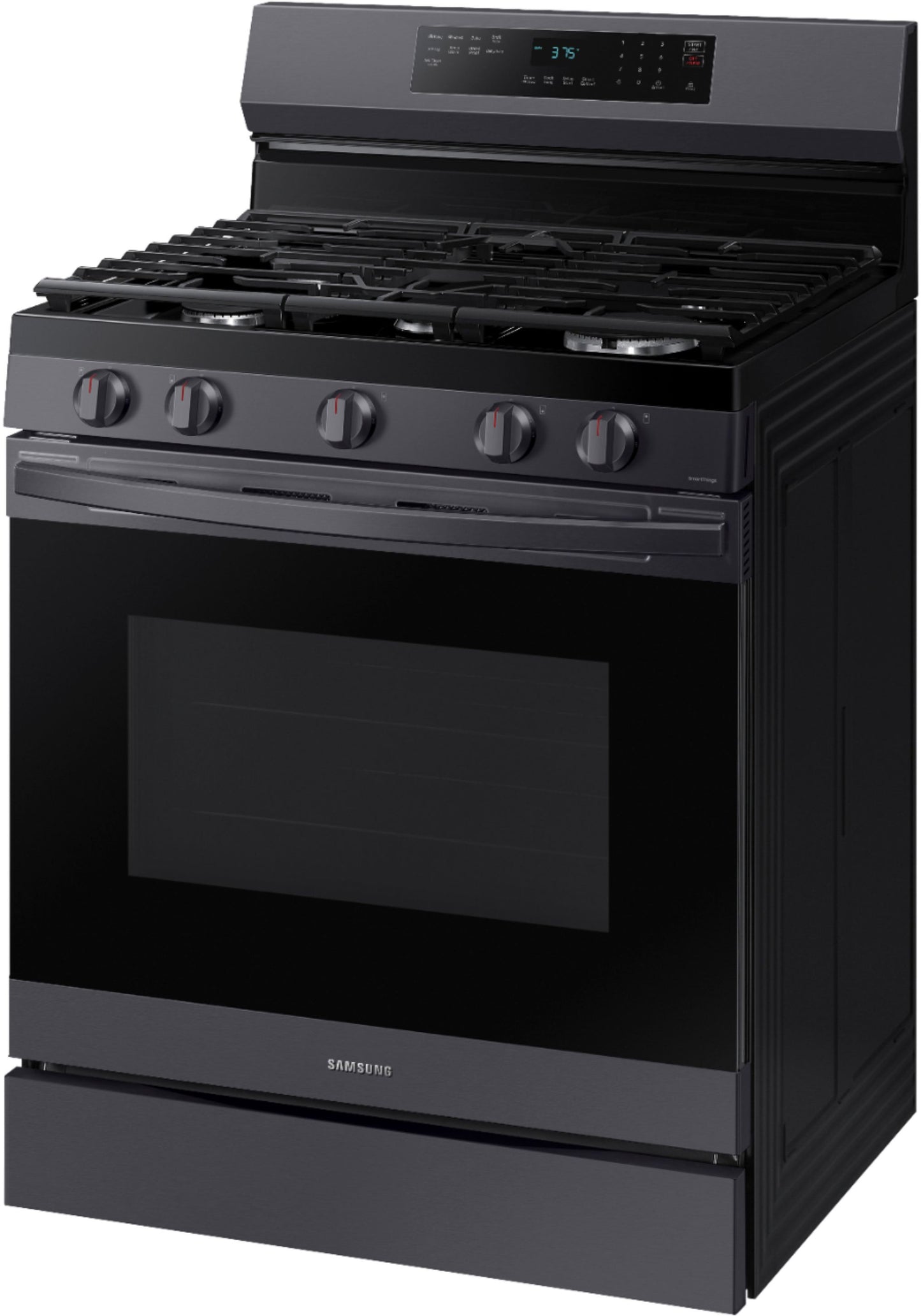 Samsung NX60A6511SG 6.0 cu. ft. Smart Freestanding Gas Range with No-Preheat Air Fry & Convection - Black Stainless Steel