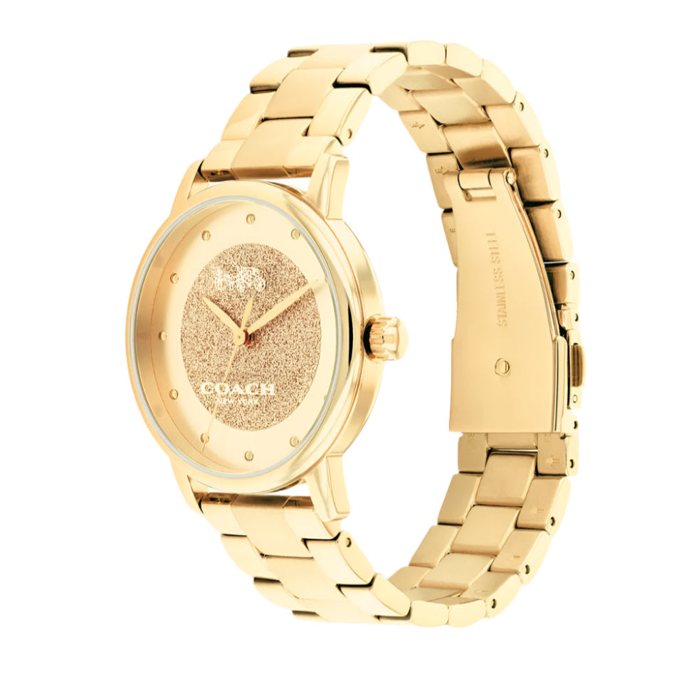 Coach Grand Women's 36mm Quartz Bracelet Watch - Gold