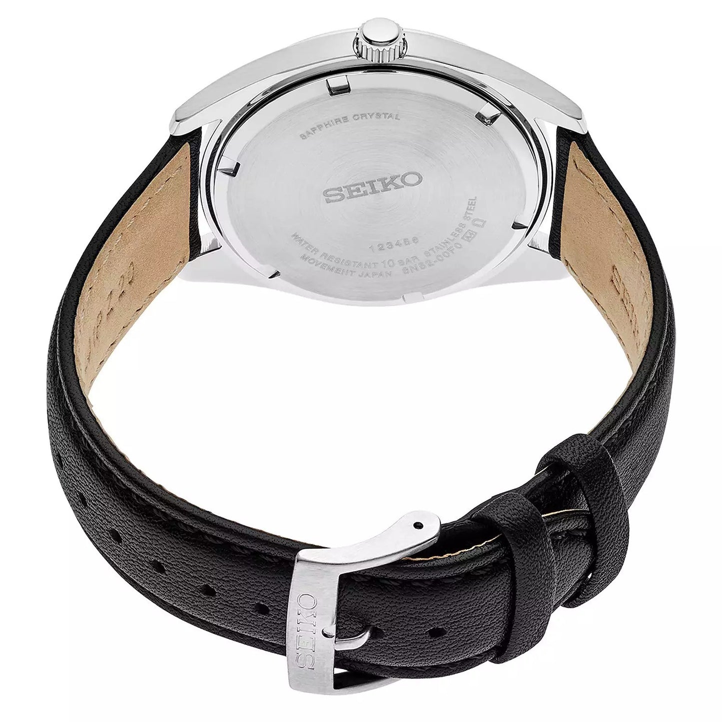 Seiko Men's Essential Stainless Steel Black Dial Watch 40MM - SUR461