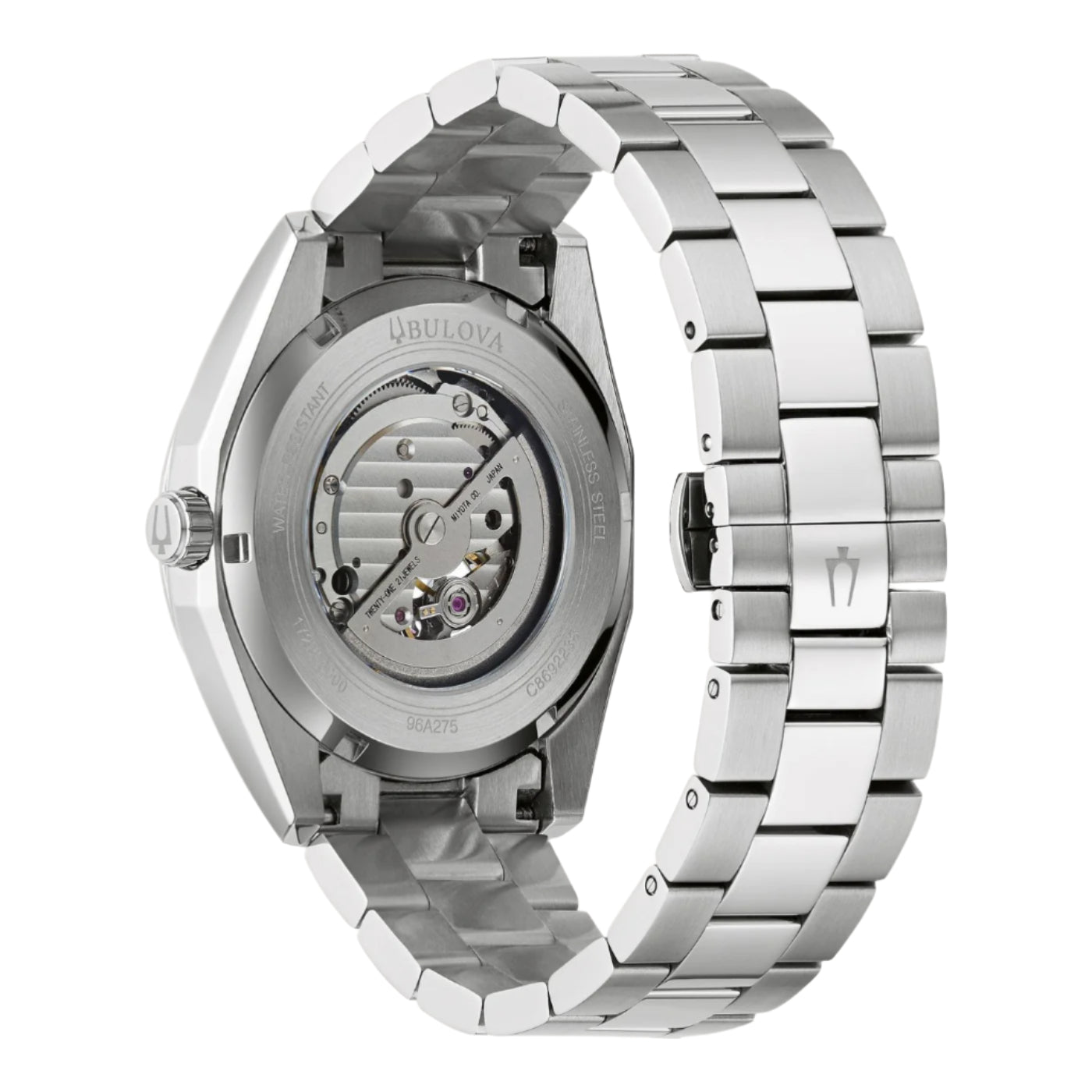 Reloj de pulsera de acero inoxidable para hombre Bulova Surveyor de 42 mm con esfera azul