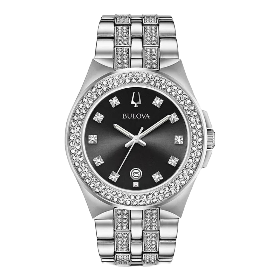 BULOVA MENS CRYSTAL WATCH SET