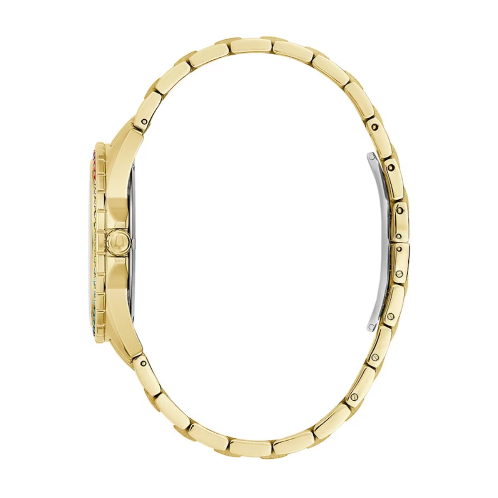 Bulova Phantom Crystal Men's 40mm Gold Bracelet Watch - Champagne Dial