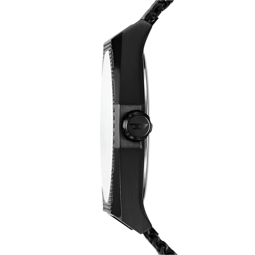 Reloj Diesel Scraper para hombre con correa de cuarzo de 43 mm, color negro