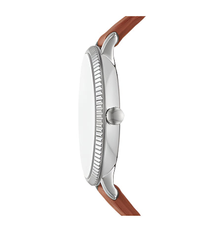 Reloj de cuarzo con correa de piel y tres manecillas para mujer Fossil Jacqueline de 36 mm con fecha - Marrón